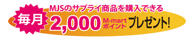 みろくの「ミリョク！ホームページ作成サービス」毎月2,000M-martポイントプレゼント！