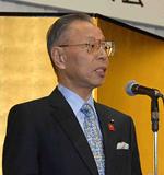 来賓挨拶をする池田連合会会長