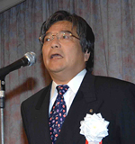 開会の言葉を述べる舩越・連合会副会長