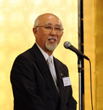 挨拶する是枝MJS会長